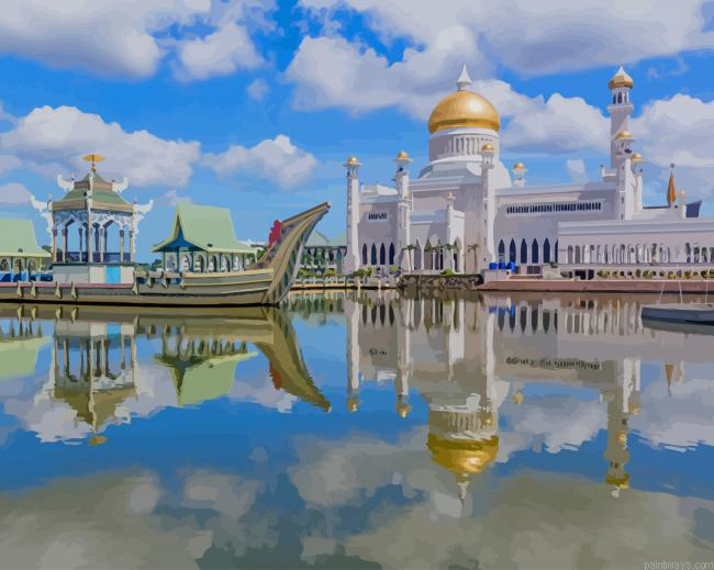 Omar Ali Saifuddien Mosque Brunei New Painting By Numberss.png
