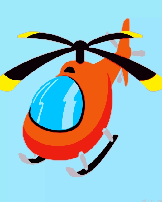 Orange Helicopter Painting By Numbers.png