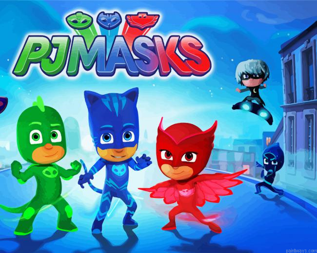 Pj Masks Animation Poster Painting By Numberss.png