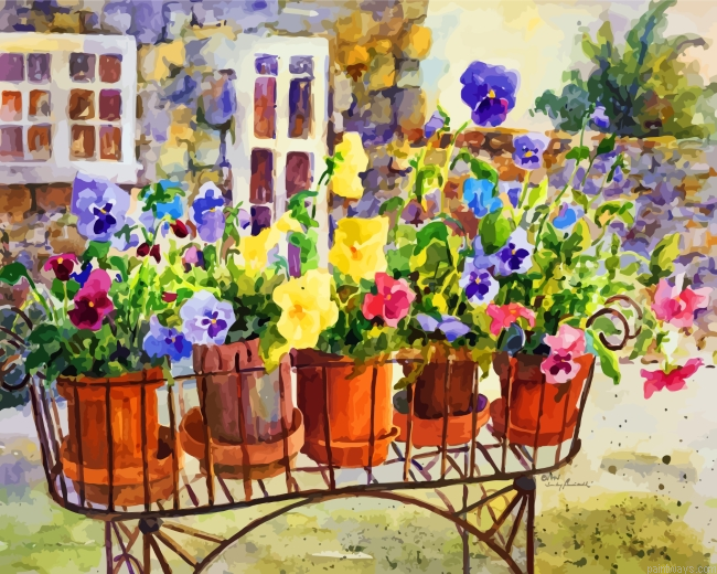 Pandy Plants Pots Painting By Numbers.png
