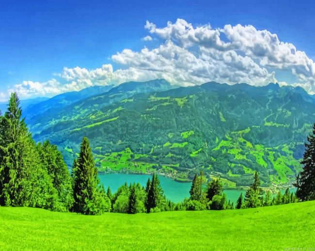 Panoramic Mountain View New Painting By Numberss.png