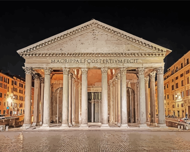 Pantheon Rome Painting By Numberss.png