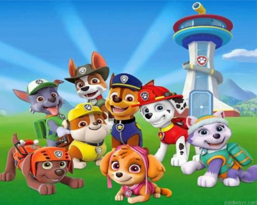 Paw Patrol Illustration Painting By Numberss.png