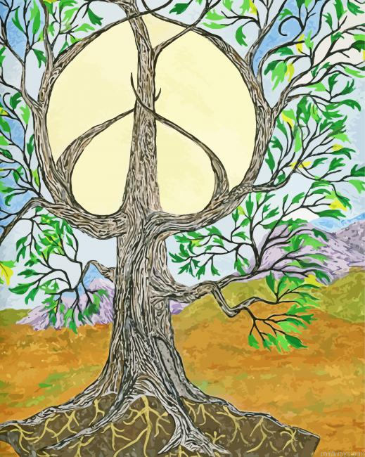 Peaceful Tree Painting By Numberss.png