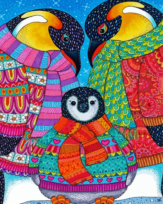 Penguin Family Painting By Numberss.png