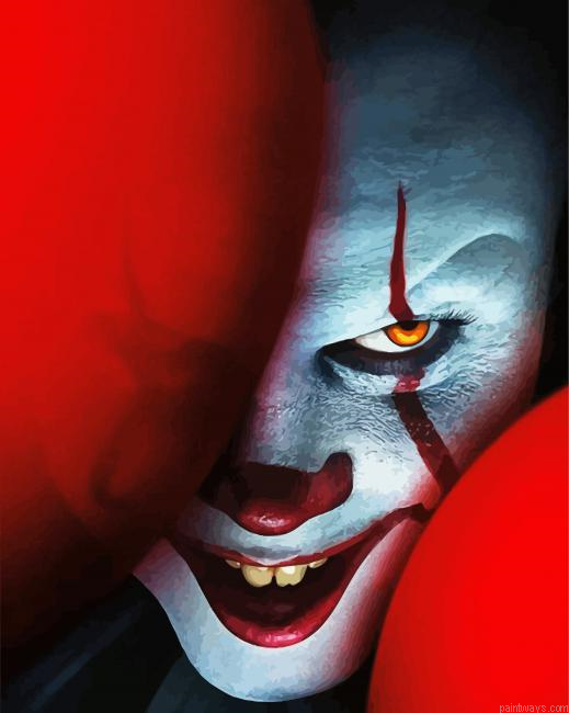 Pennywise Close Up Painting By Numberss.png