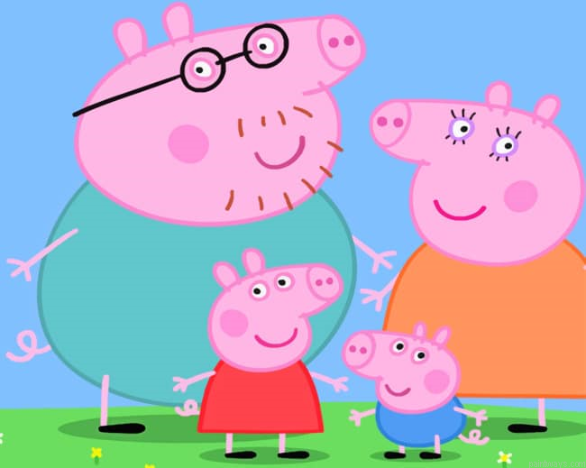 Peppa Pig Family Animations Painting By Numberss.png