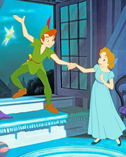 Peterpan And Princess Animations Painting By Numberss.png