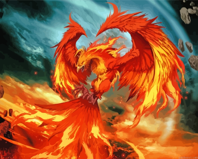 Phoenix Bird Painting By Numberss.png