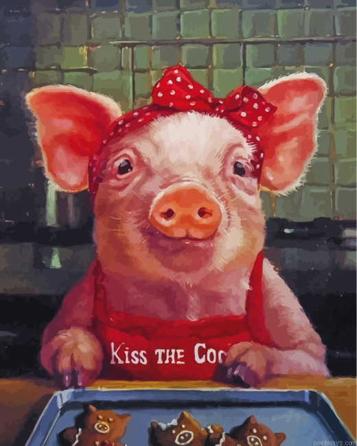 Pig Making Cookies Painting By Numbers.png