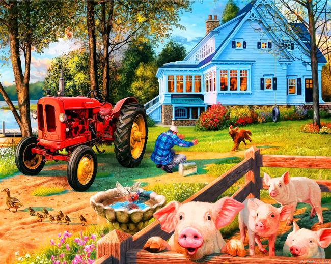 Pigs In Farm Painting By Numbers.png