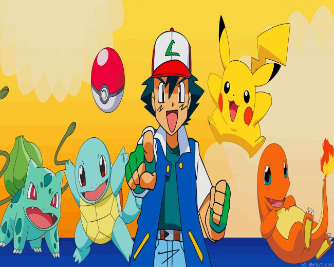 Pikachu Friends Cartoon New Painting By Numberss.png