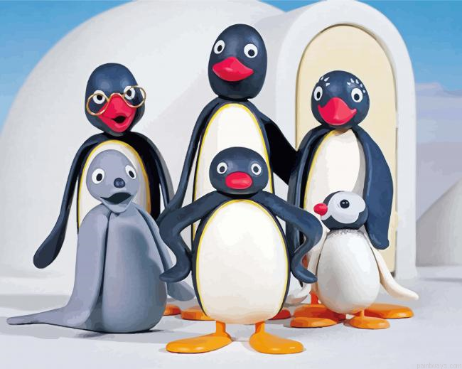 Pingu Animation Painting By Numberss.png
