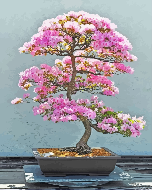 Pink Bonsai Tree Painting By Numberss.png