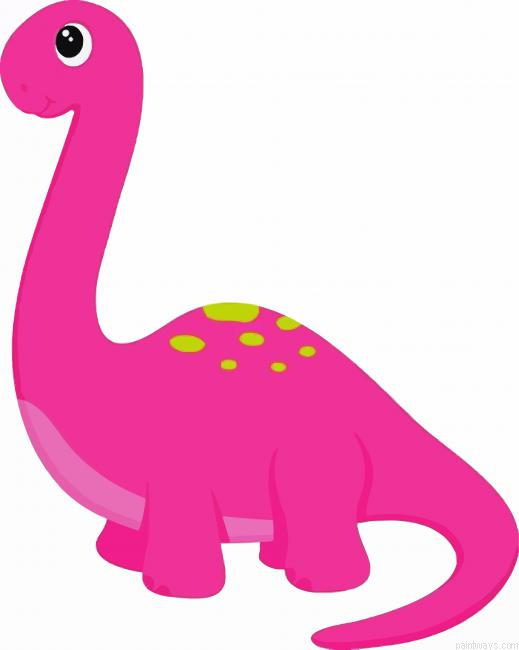 Pink Brontosaurus Painting By Numberss.png