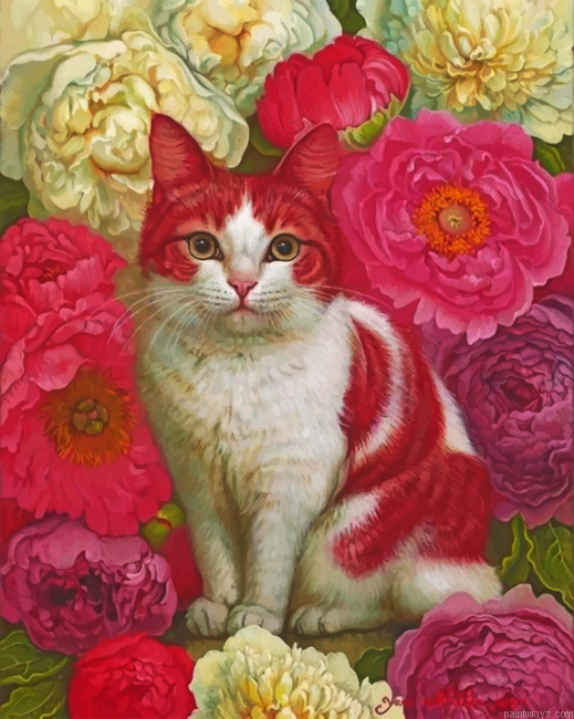 Pink Cat Painting By Numbers.png