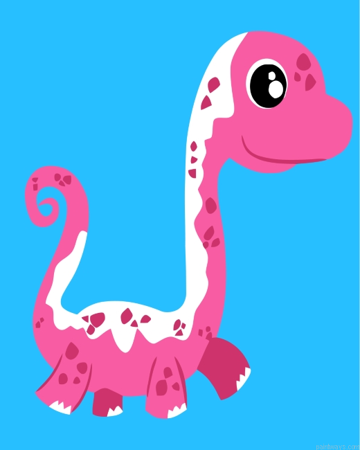 Pink Dinosaur Painting By Numbers.png