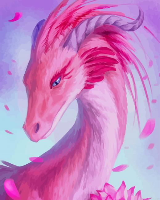 Pink Dragon New Painting By Numberss.png