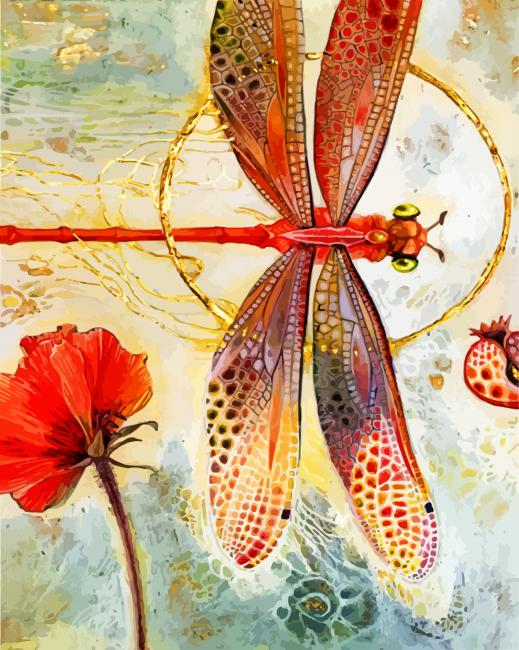Pink Dragonfly Painting By Numberss.png