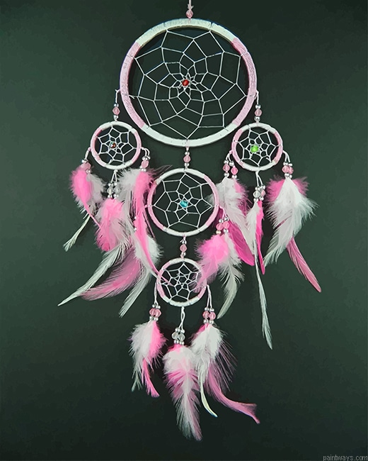 Pink Dream Catcher New Painting By Numberss.png