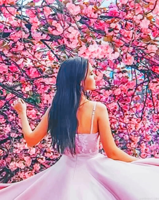 Pink Flowy Dress Painting By Numberss.png