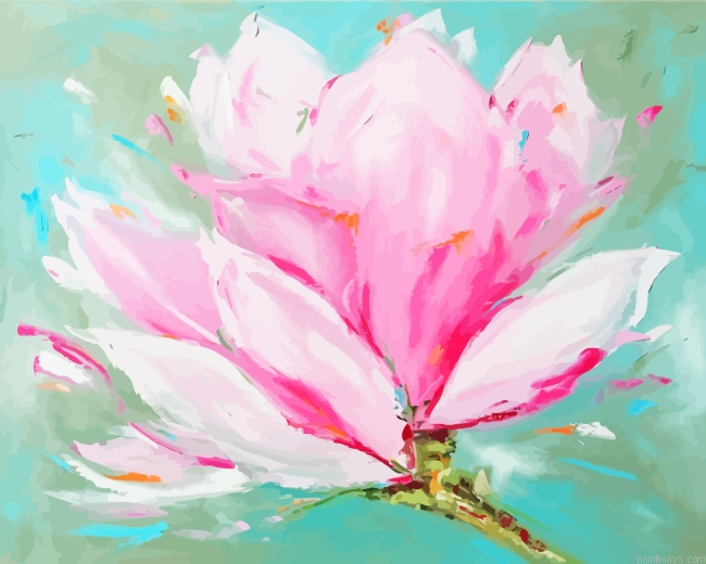 Pink Magnolia Flower Painting By Numberss.png