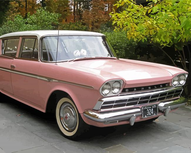 Pink Rambler Car Painting By Numberss.png