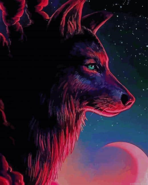 Pink Wolf New Painting By Numberss.png