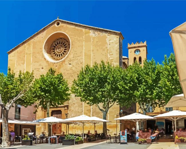 Placa Major Pollenca Pollensa Main Square Painting By Numberss.png