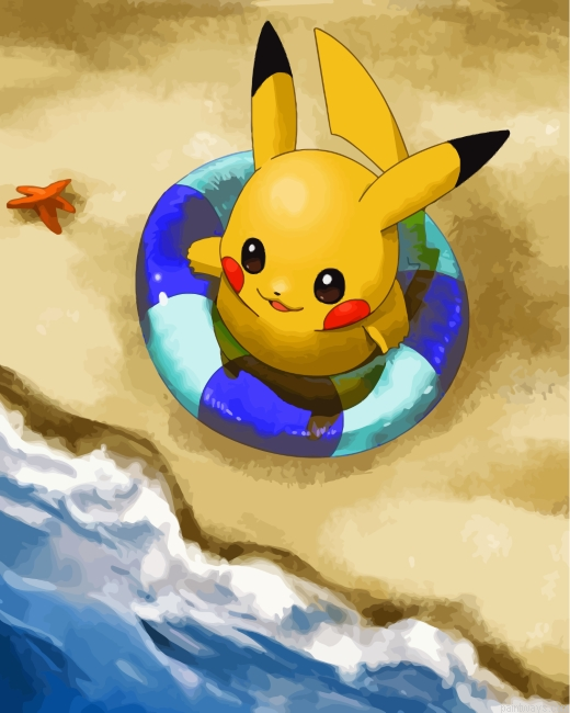 Pokemon In Beach Painting By Numbers.png