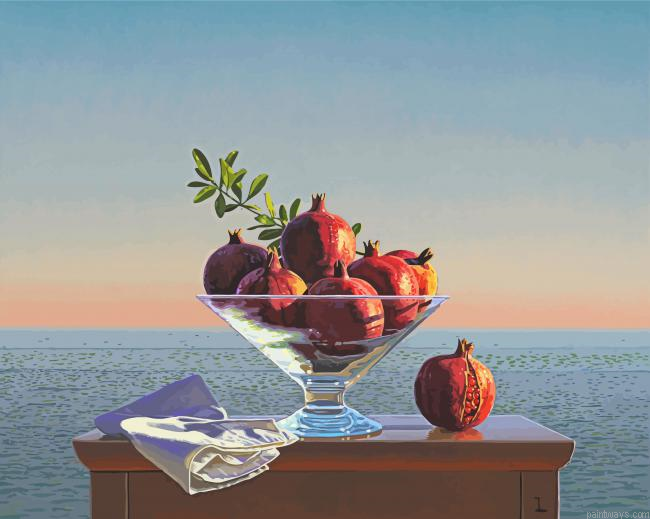 Pomegranate In Bowl Painting By Numberss.png