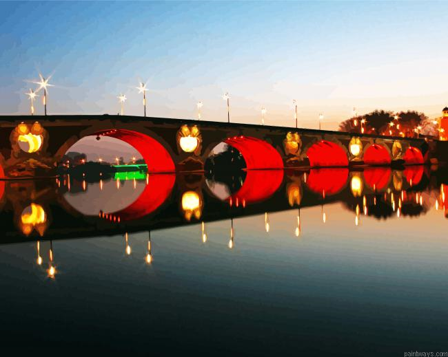 Pont Neuf Bridge Reflection Painting By Numberss.png