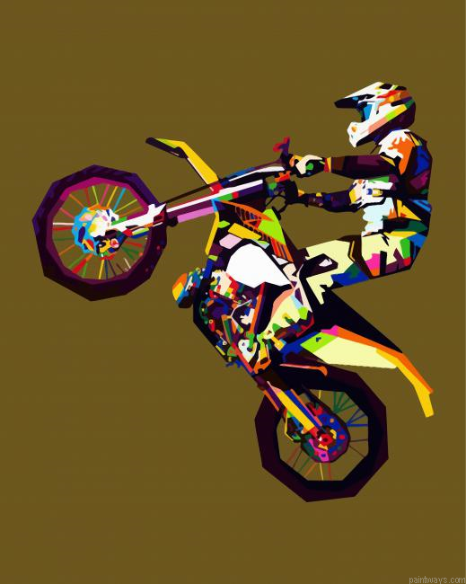 Pop Art Dirt Bike Painting By Numberss.png