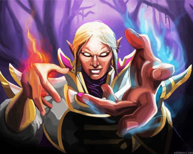 Powerful Invoker Character Painting By Numberss.png