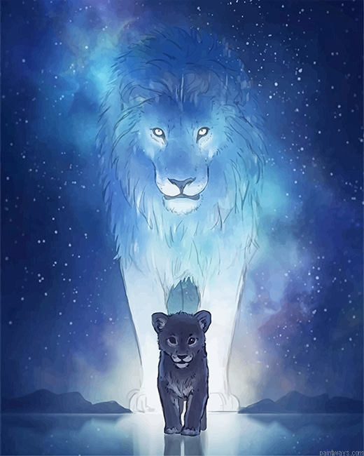 Powerful Lion New Painting By Numberss.png