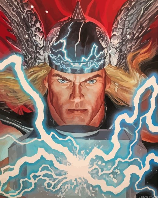Powerful Thor Painting By Numberss.png
