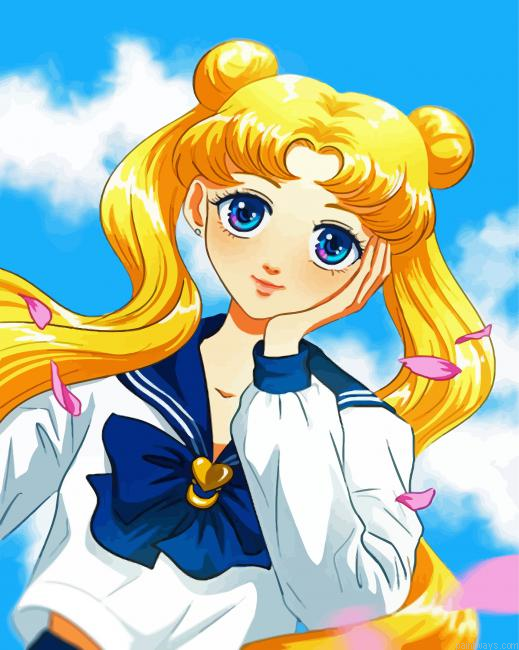 Pretty Usagi Tsukino Painting By Numberss.png