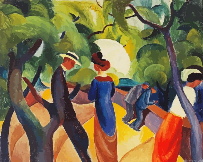 Promenade Art Painting By Numberss.png