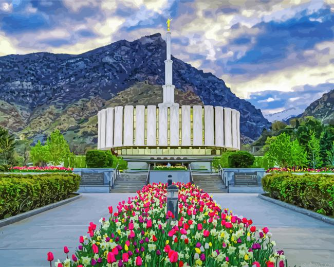 Provo Utah Temple Building Painting By Numberss.png