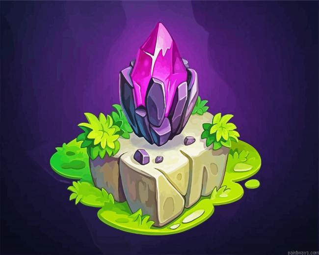 Purple Crystal Painting By Numberss.png