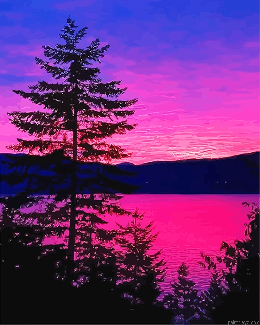 Purple Landscape New Painting By Numberss.png