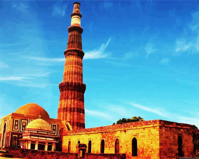 Qutab Minar Mosque Painting By Numberss.png