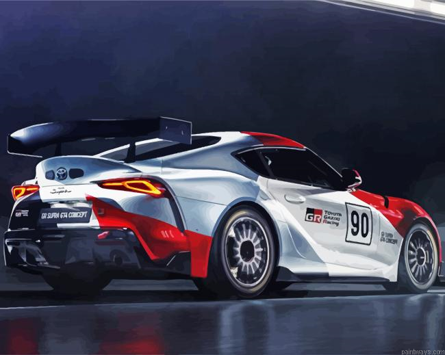 Race Car Toyota Gr Supra Gt4 Painting By Numberss.png