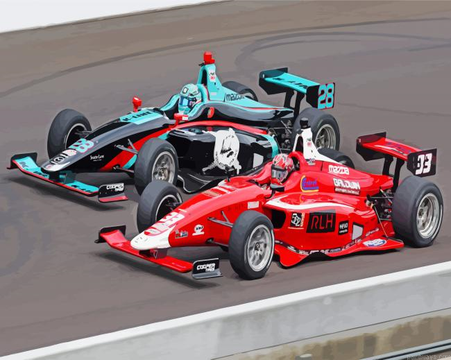 Racing Indy Cars Painting By Numberss.png