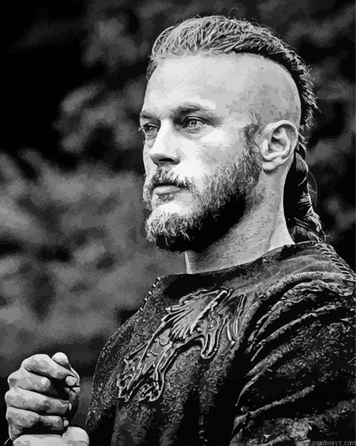 Ragnar Lothbrok Character Painting By Numberss.png