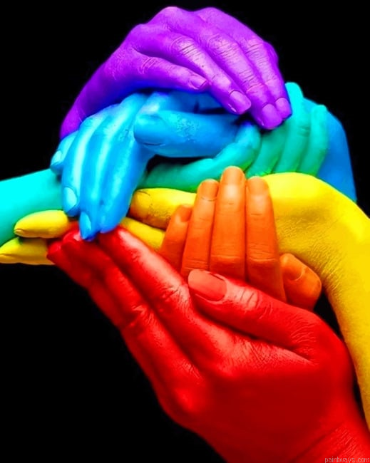 Rainbow Hands New Painting By Numberss.png