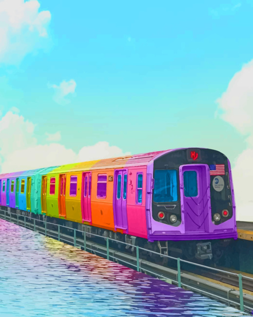 Rainbow Train Colorful Painting By Numberss.png