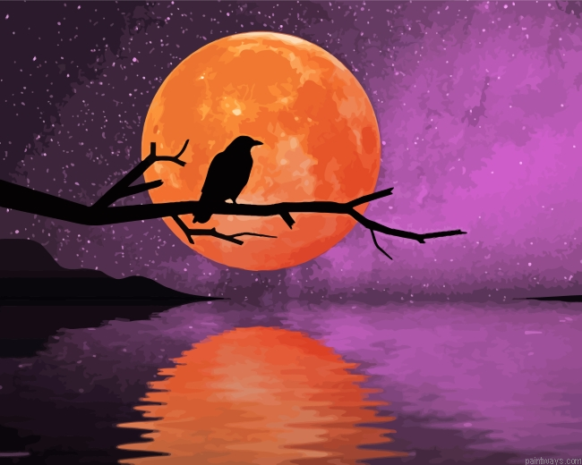 Raven Moonlight Painting By Numberss.png