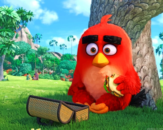 Red Angry Bird Animations Paint By Numbers.png