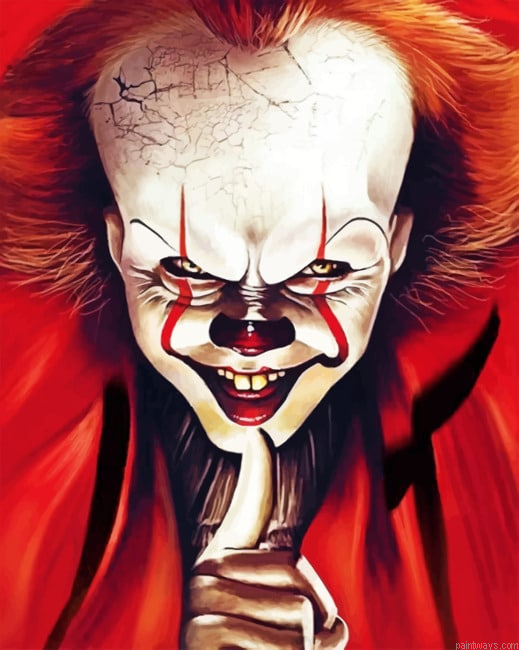 Red Clown Painting By Numberss.png